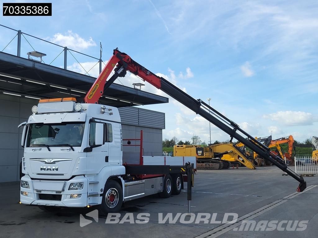 MAN TGS 26.460 TGS 6X2 Palfinger PK22002 EH 6x Extensi شاحنات مسطحة/مفصلية الجوانب
