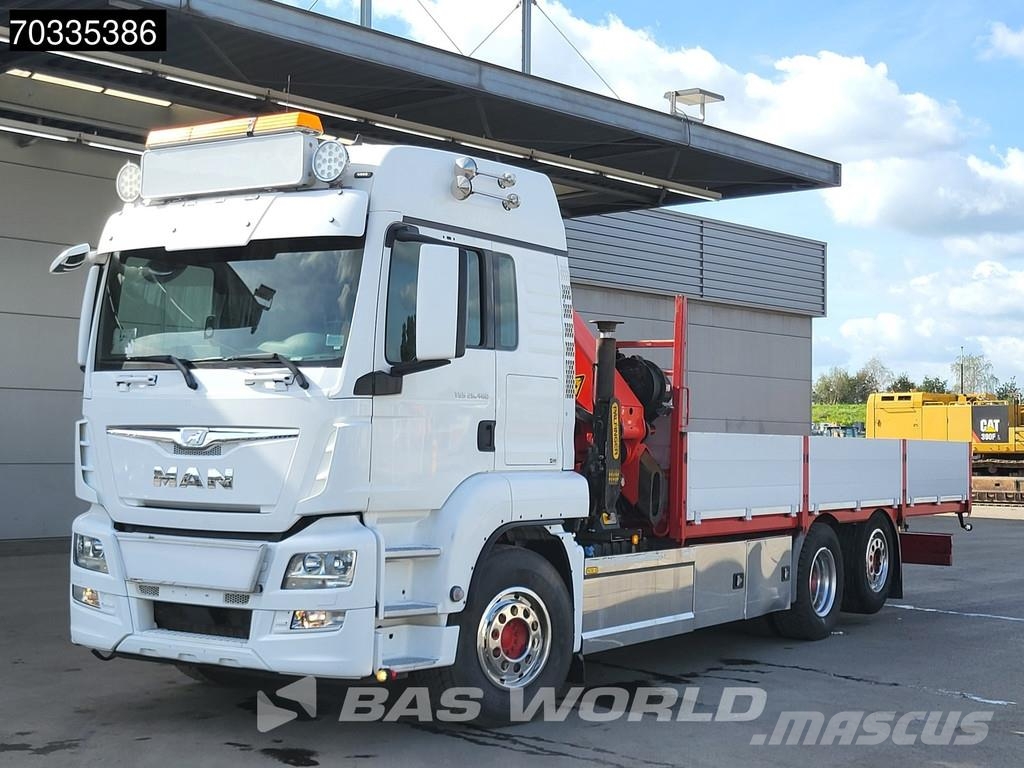 MAN TGS 26.460 TGS 6X2 Palfinger PK22002 EH 6x Extensi شاحنات مسطحة/مفصلية الجوانب