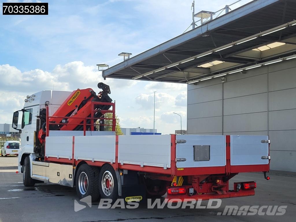 MAN TGS 26.460 TGS 6X2 Palfinger PK22002 EH 6x Extensi شاحنات مسطحة/مفصلية الجوانب