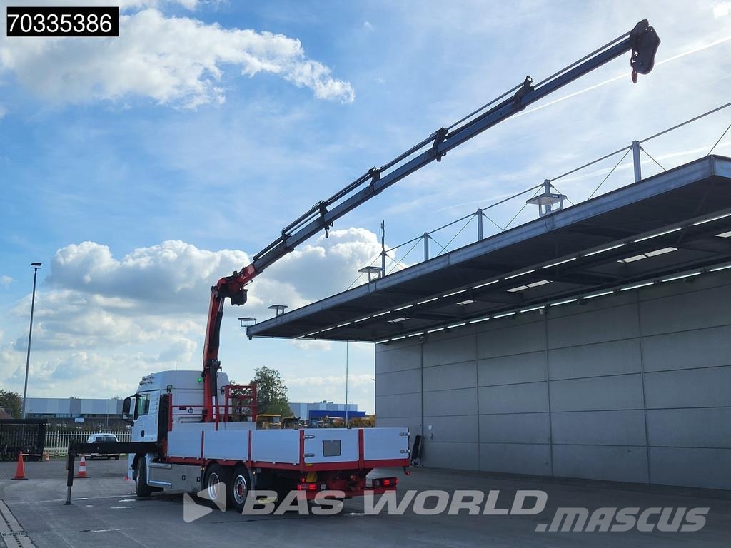 MAN TGS 26.460 TGS 6X2 Palfinger PK22002 EH 6x Extensi شاحنات مسطحة/مفصلية الجوانب