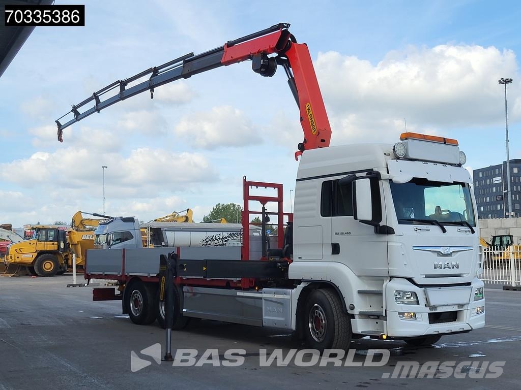 MAN TGS 26.460 TGS 6X2 Palfinger PK22002 EH 6x Extensi شاحنات مسطحة/مفصلية الجوانب