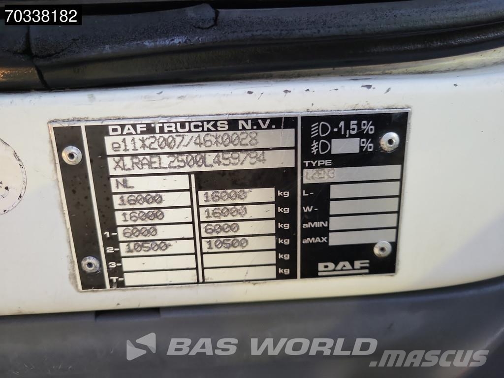 DAF LF 210 4X2 12t NL-Truck 1500kg Ladebordwand Automa Bakwagens met gesloten opbouw