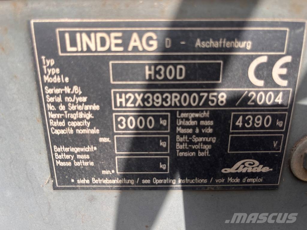 Linde H30D /393/ V-3182 OB Dízel targoncák