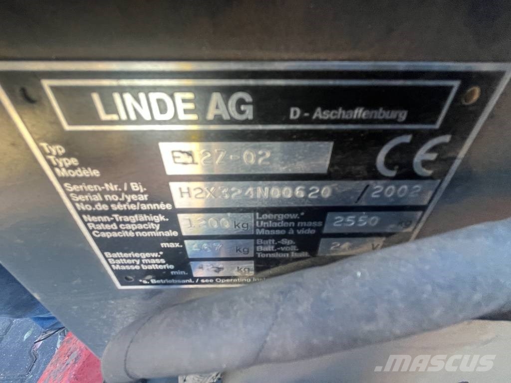 Linde E 12Z-02 /324/ V-2046 Stivuitor electric