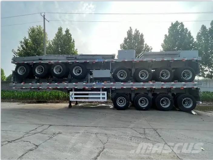 ZW Group 4 axle flatbed container semi trailer Konteineršasija