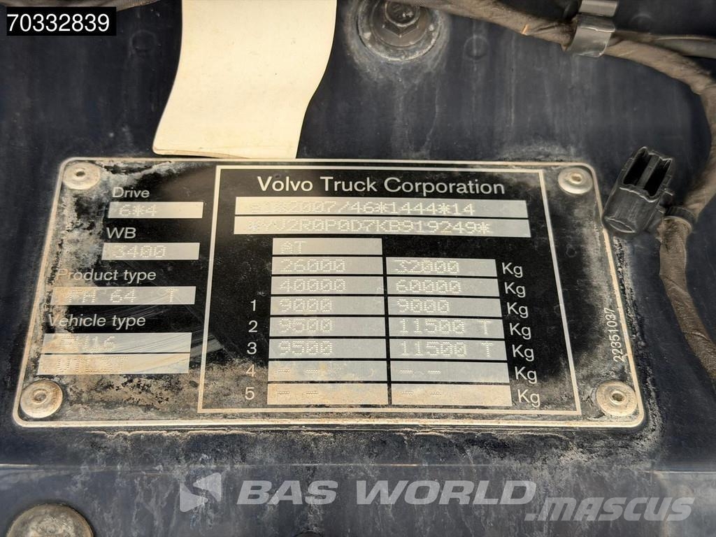 Volvo FH16 750 6X4 XL Retarder 2x Tanks Hydraulic Standk Vetopöytäautot
