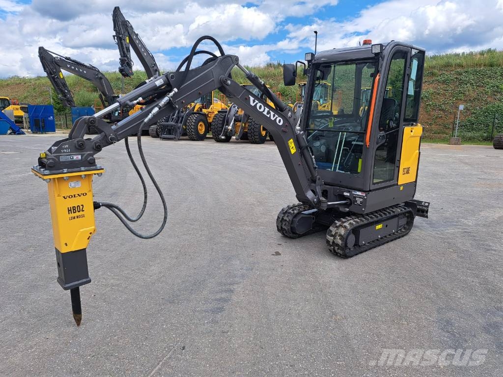 Volvo EC 18 E Mini ekskavatörler, 7 tona dek