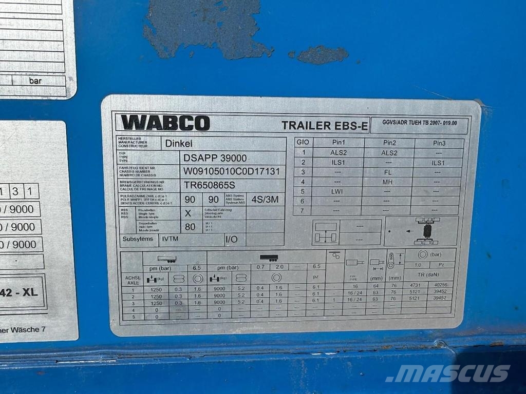 Dinkel DSAPP 39000 Curtainsider semi-trailers