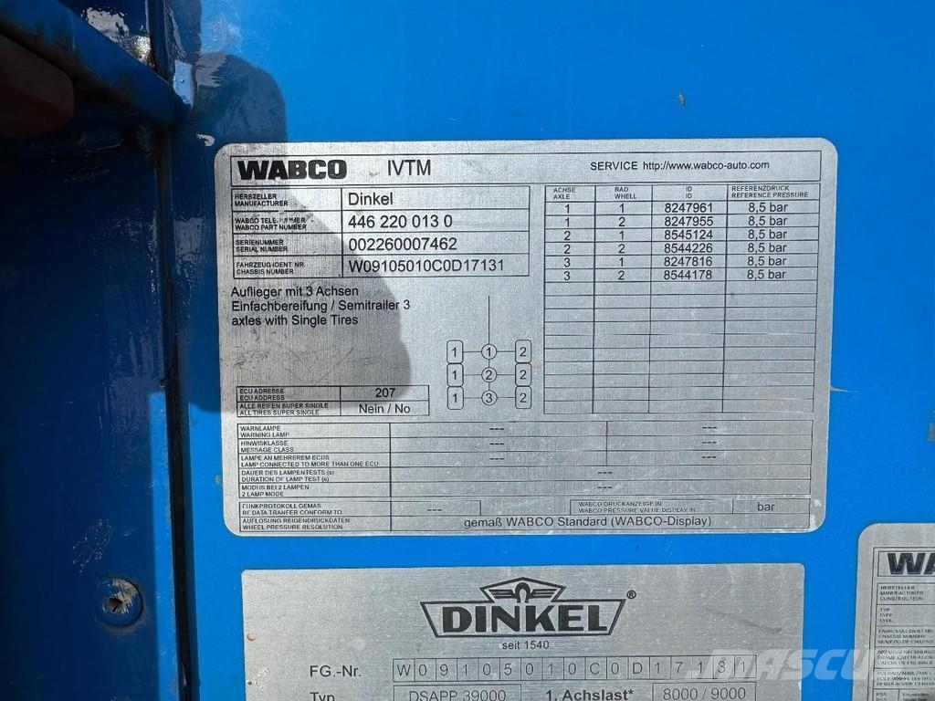 Dinkel DSAPP 39000 Curtainsider semi-trailers