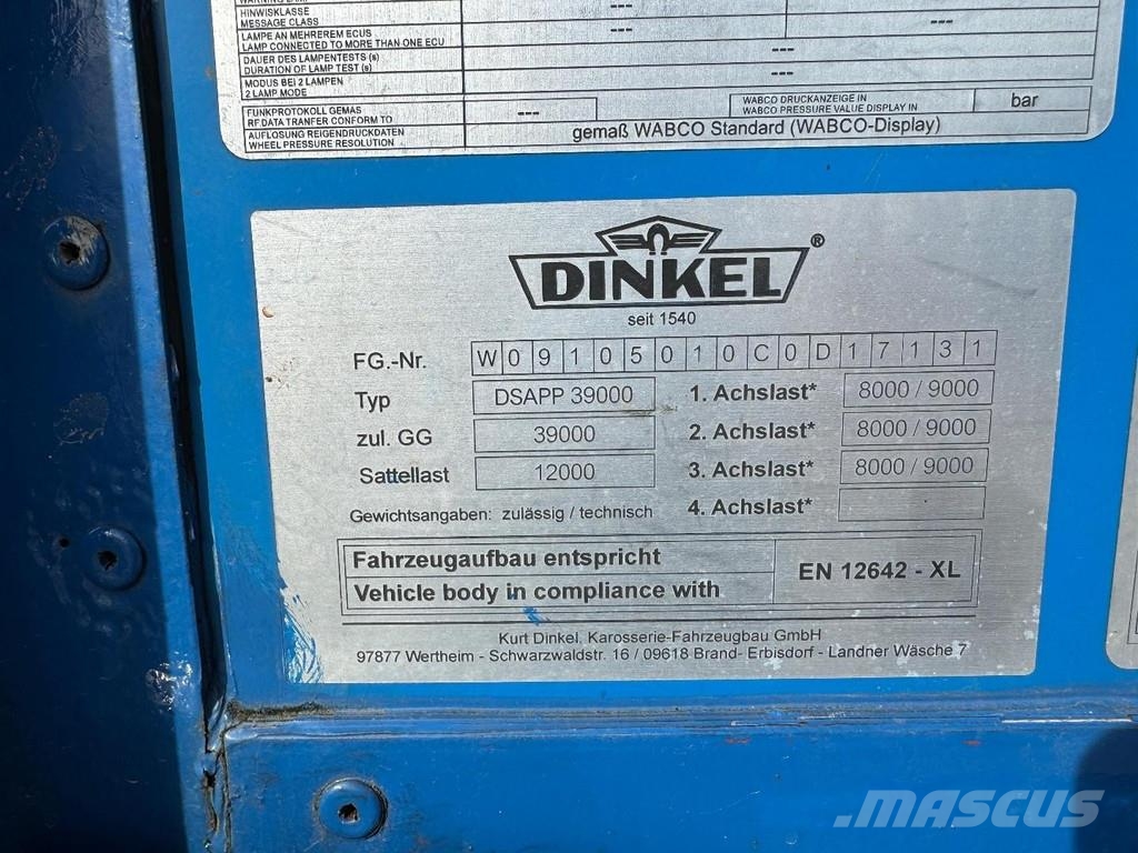 Dinkel DSAPP 39000 Curtainsider semi-trailers