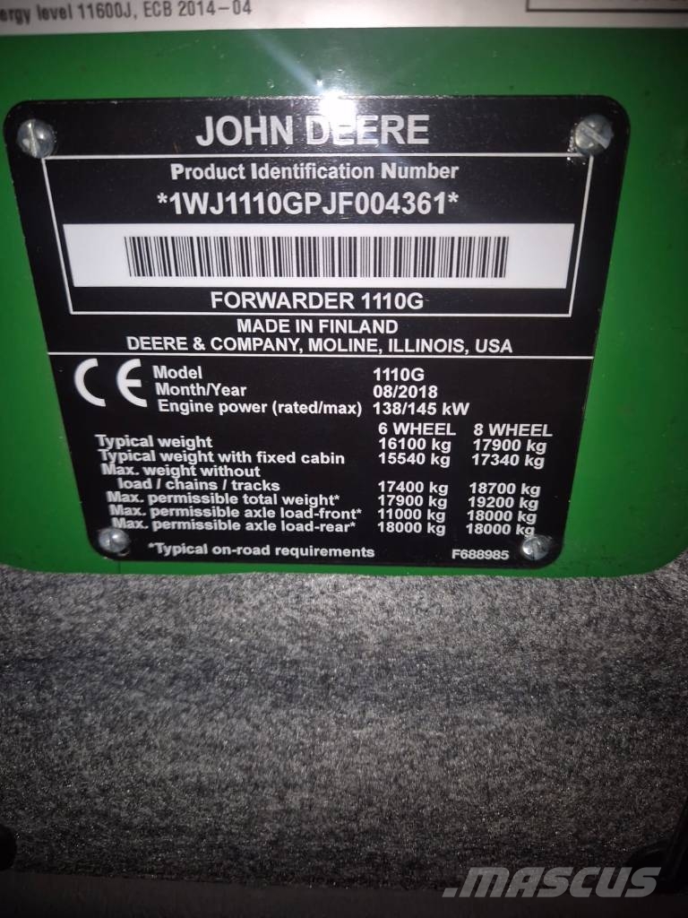 John Deere 1110 G Forvarderi