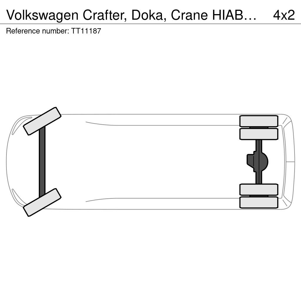 Volkswagen Crafter, Doka, Crane HIAB T DUO 023- 3, Only 36.00 Nakladacia/sklápacia bočnica