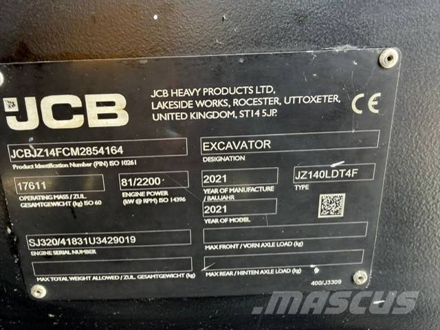 JCB JZ 140 大型油圧ショベル12t以上(パワーショベル・ユンボ)