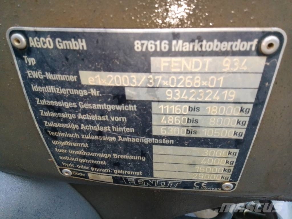 Fendt 936 Traktori