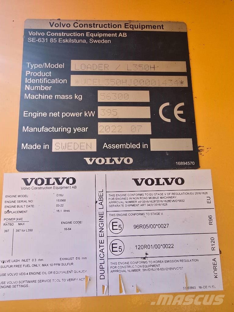 Volvo L 350 H Kolesni nakladalci