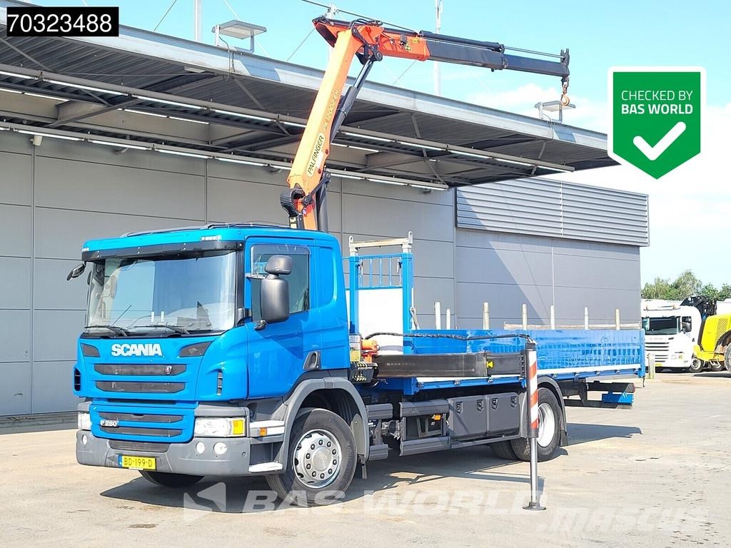 Scania P280 P 4X2 Palfinger PK12002 EH A Full Air Manual Pritschenwagen/Pritschenwagen mit Seitenklappe