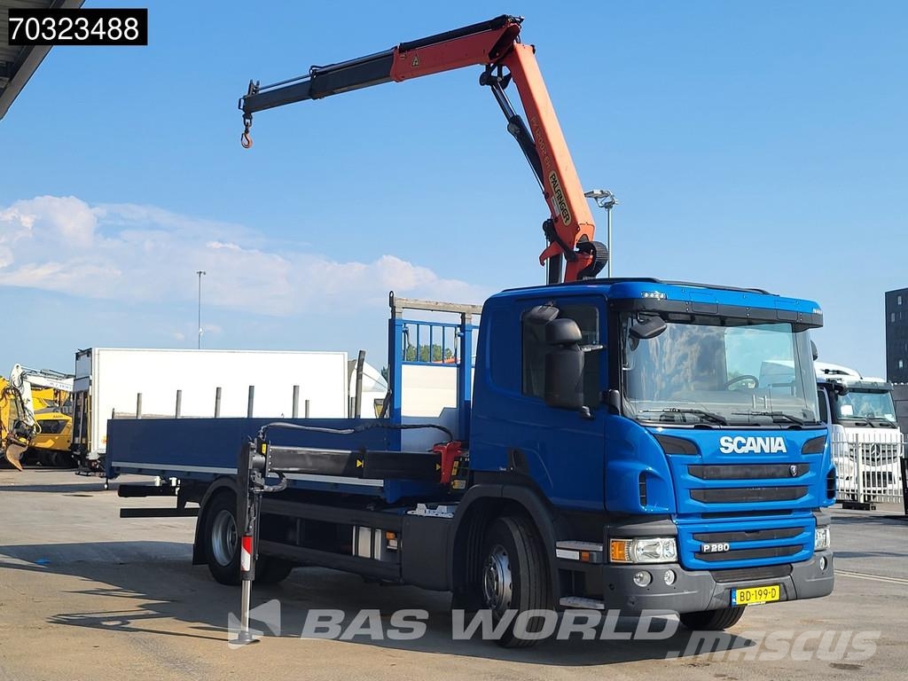 Scania P280 P 4X2 Palfinger PK12002 EH A Full Air Manual Pritschenwagen/Pritschenwagen mit Seitenklappe