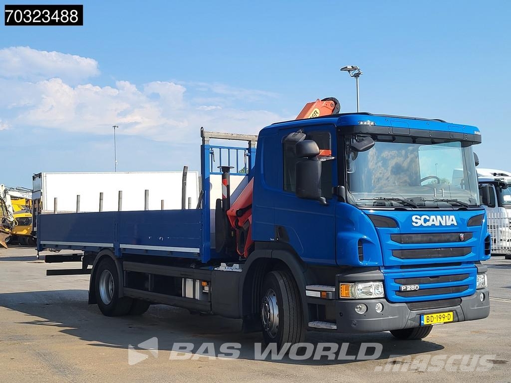 Scania P280 P 4X2 Palfinger PK12002 EH A Full Air Manual Pritschenwagen/Pritschenwagen mit Seitenklappe