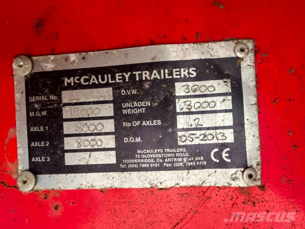McCauley 16 TON TWIN AXLE LOADER TRAILER Low loaders