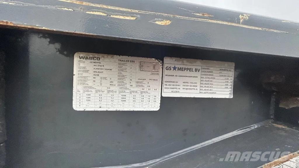 GS Meppel 3 asser container aanhanger | overzetter | Containerframe trailers