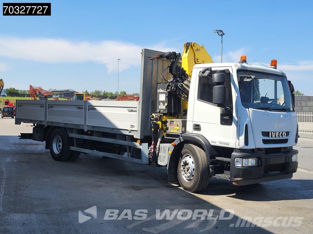 Iveco Eurocargo 180E250 4X2 HYVA HB.150XE3 Kran Crane Au Flatbed kamyonlar