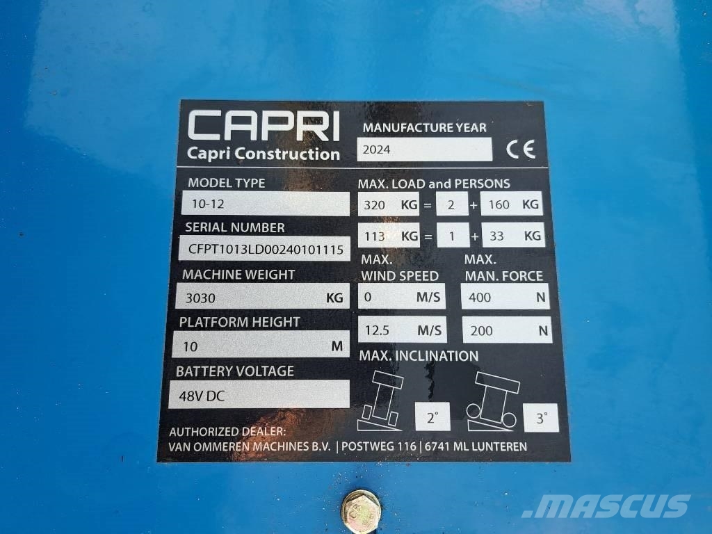 Henry Industiemaschinen Capri 10-12 Scissor lifts