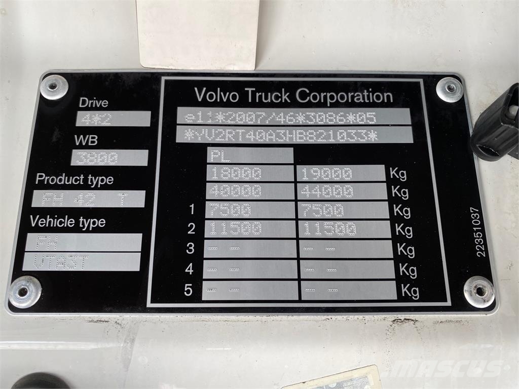 Volvo FH VIN 033 Ťahače