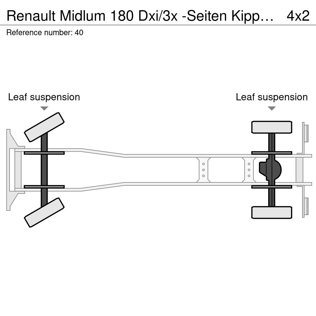 Renault Midlum 180 Dxi/3x -Seiten Kipper/Schalt/Euro5 شاحنات قلابة