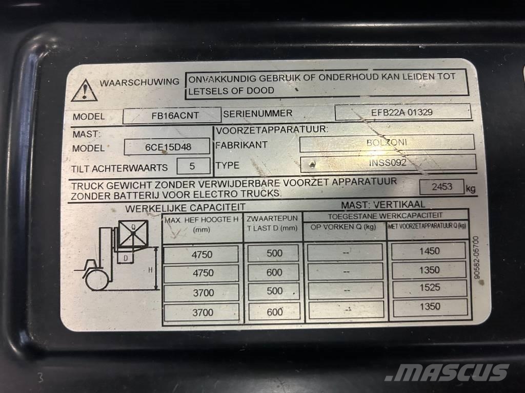 Mitsubishi FB 16 ACNT Elektrische heftrucks