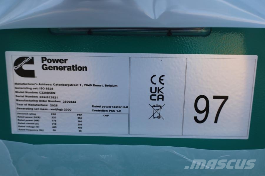 Cummins C220D5EQS UNUSED, Declaration of Conformity, Diese Generatoare Diesel