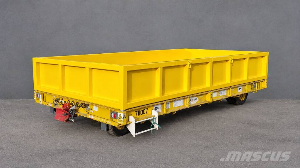 Rail Platfrorm 6M with sides for ballast 철로 유지보수 장비
