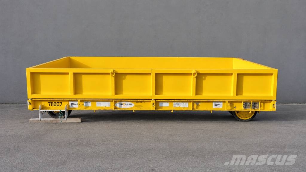 Rail Platfrorm 6M with sides for ballast 철로 유지보수 장비