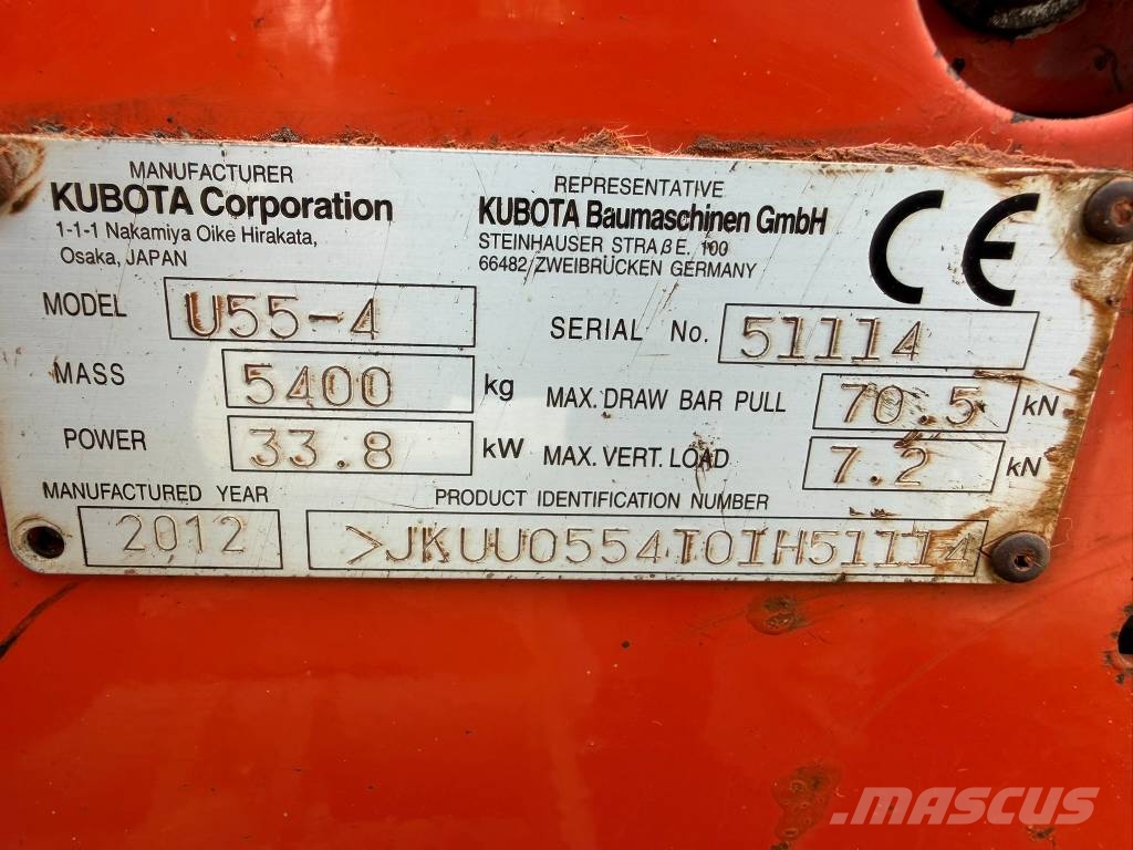 Kubota U 55-4 Minigraafmachines < 7t