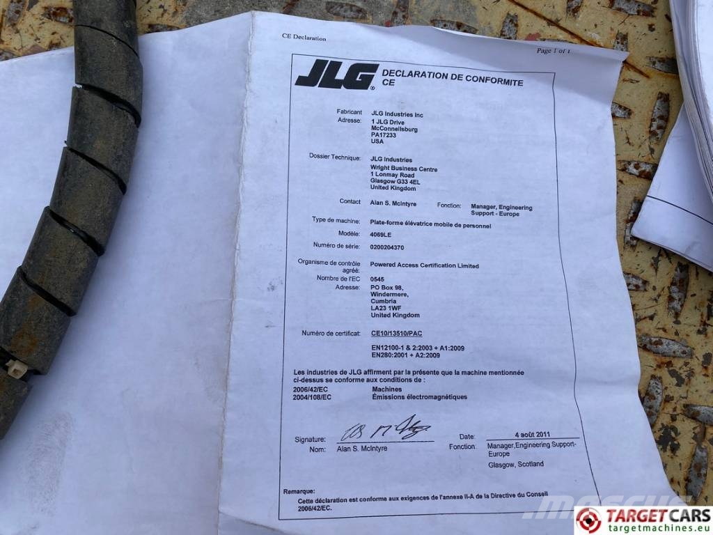 JLG 4069LE Electric Scissor Work Lift 1419cm Saxlifte