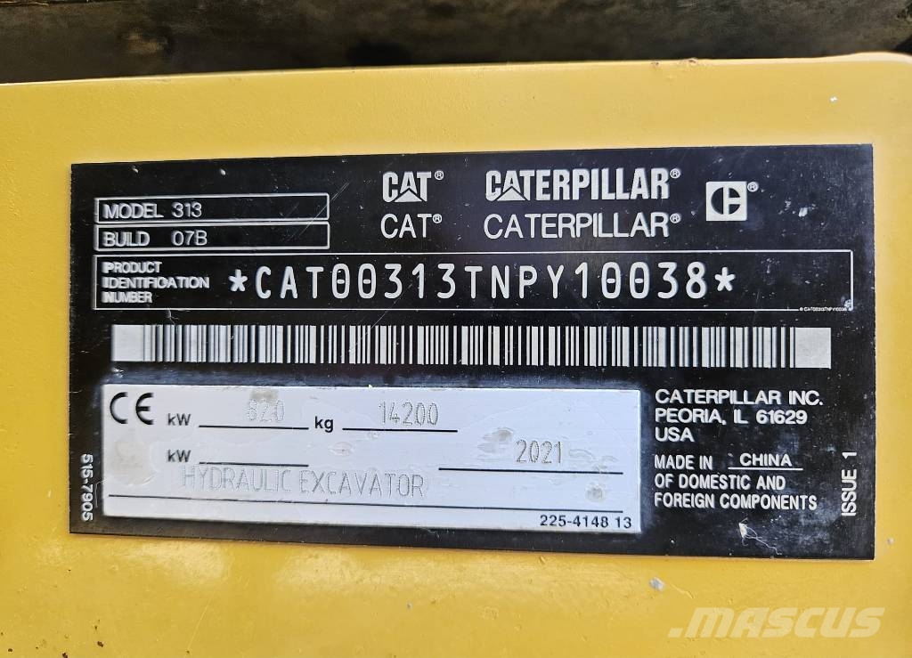 CAT 313 Escavatori cingolati