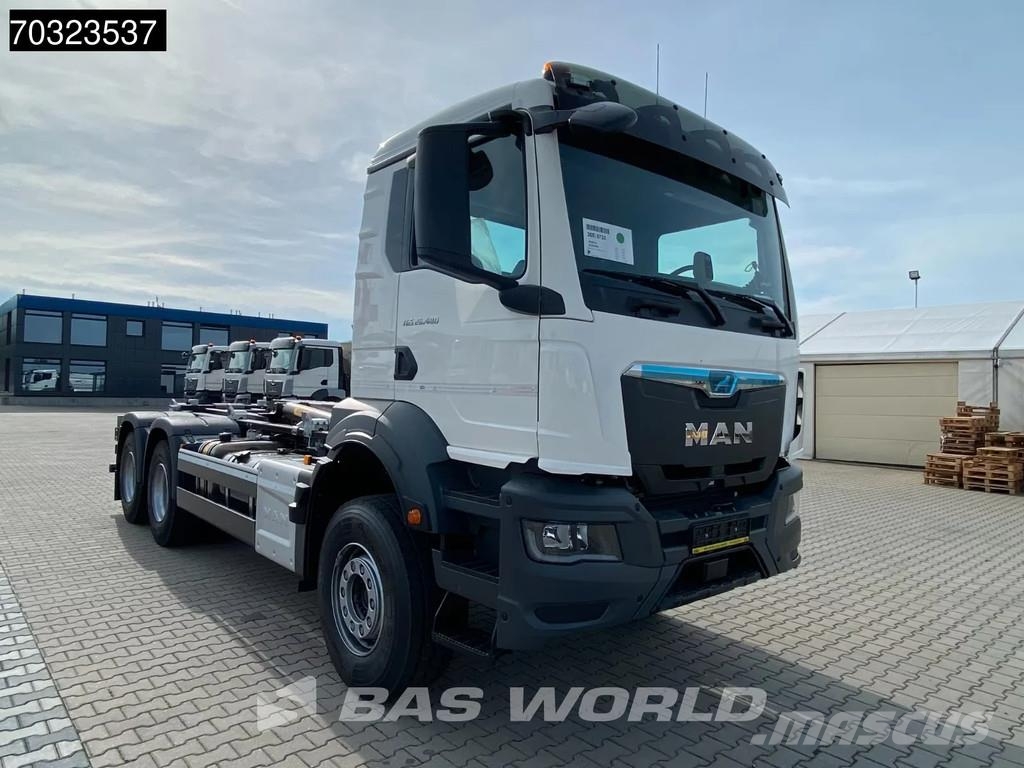 MAN TGS 26.480 TGS 6X4 NEW! HYVA 20-57S container syst Camiones polibrazo