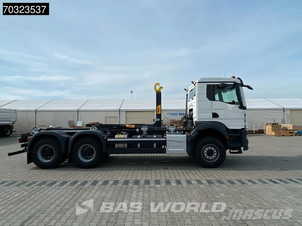 MAN TGS 26.480 TGS 6X4 NEW! HYVA 20-57S container syst Camiones polibrazo