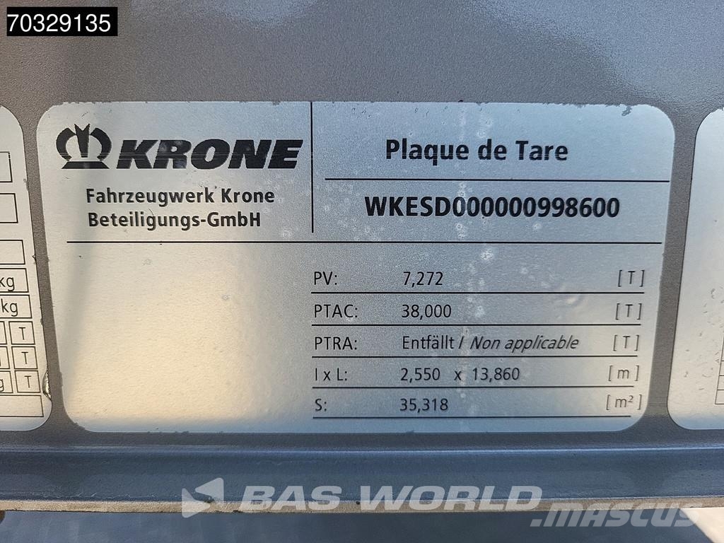 Krone SD Palletenkasten Lift Axle Perdeli yari çekiciler