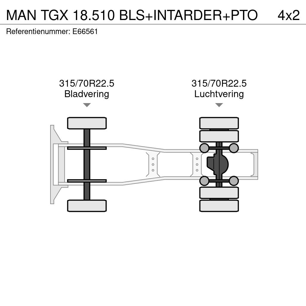 MAN TGX 18.510 BLS+INTARDER+PTO Çekiciler