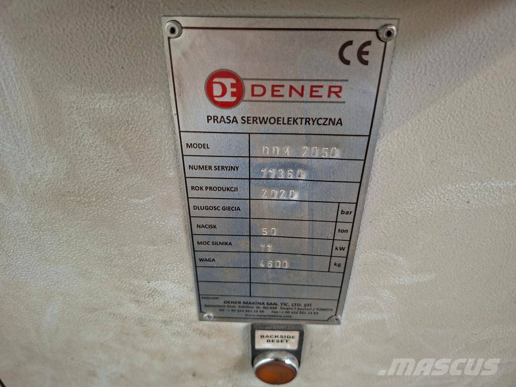 Serwoelektryczna prasa krawędziowa DENER MAKINA SAN. TIC. LTD. STI DDM 5020 (SERVOBRAKE 5020) Other groundscare machines