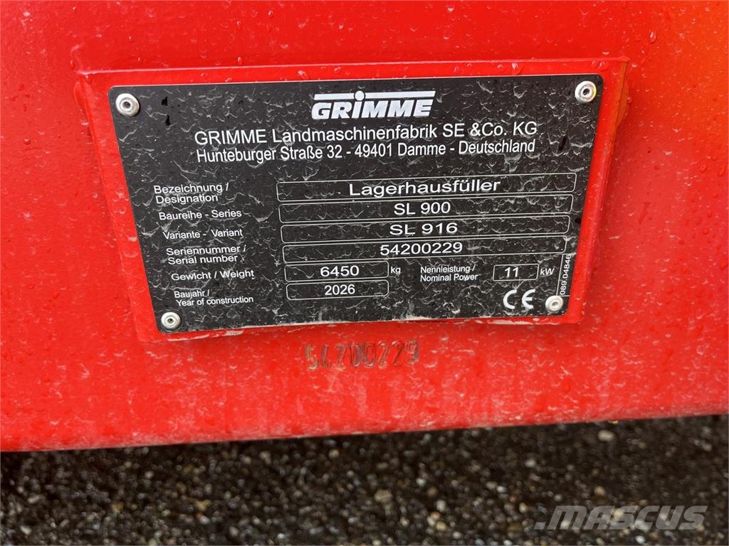 Grimme SL 916 Material de transporte