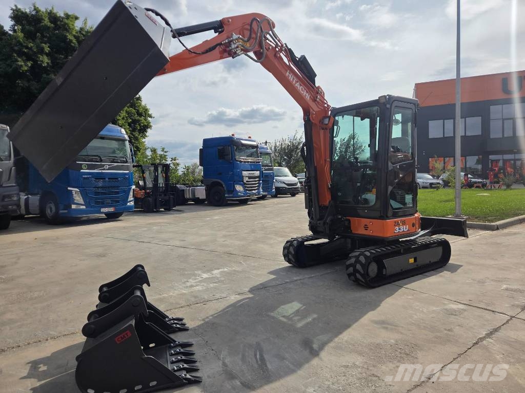 Hitachi ZX 33 U-6, 2023, 1.336h, Quick coupler+3 buckets Minibagger < 7t