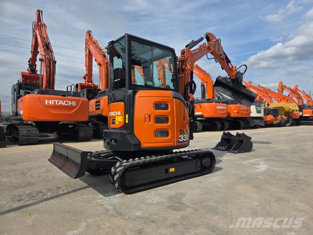 Hitachi ZX 33 U-6, 2023, 1.336h, Quick coupler+3 buckets Minibagger < 7t