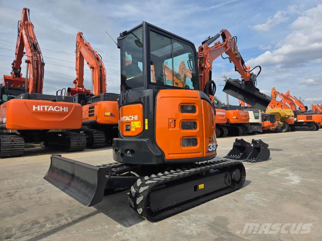 Hitachi ZX 33 U-6, 2023, 1.336h, Quick coupler+3 buckets Minibagger < 7t