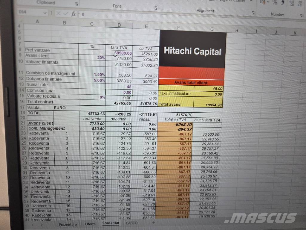 Hitachi ZX 33 U-6, 2023, 1.336h, Quick coupler+3 buckets Minibagger < 7t