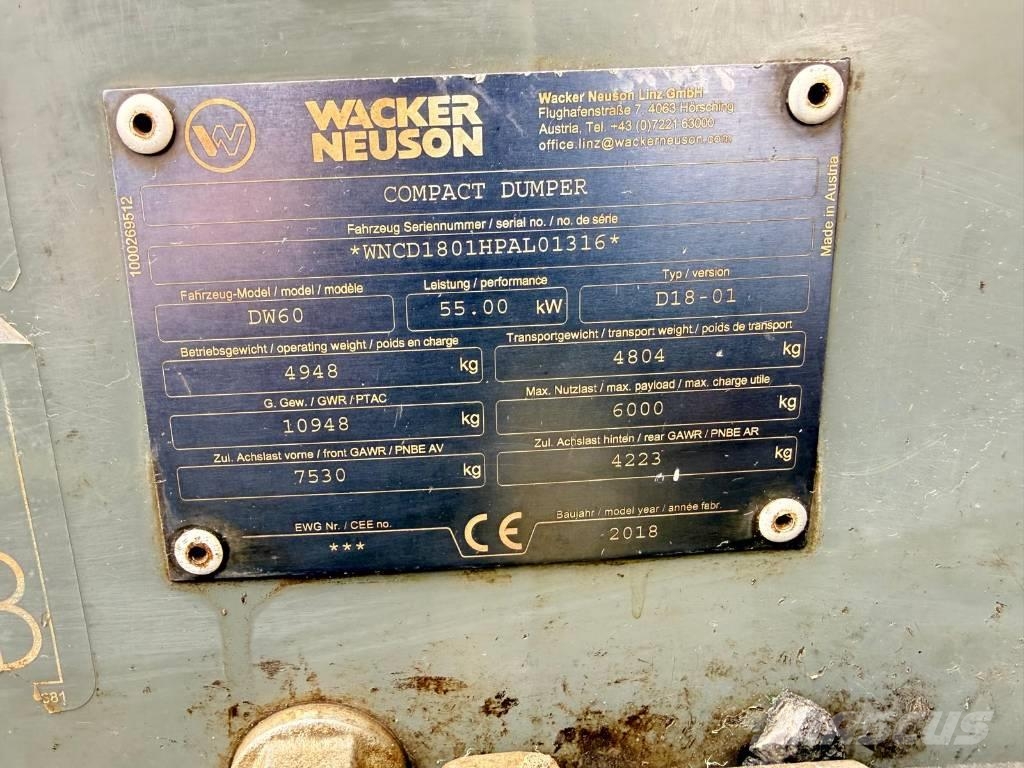 Wacker Neuson DW 60 Dumpere
