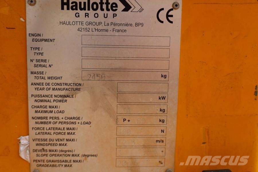Haulotte STAR 12 As-Is, Electric, 12m Working Height, 3m Re Kuukulkijat