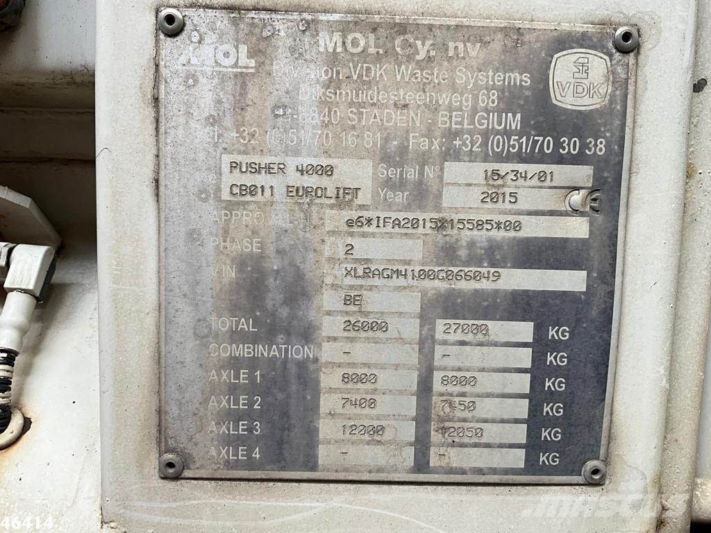 DAF FAG CF 290 Euro 6 VDK 22m³ Camiones de basura