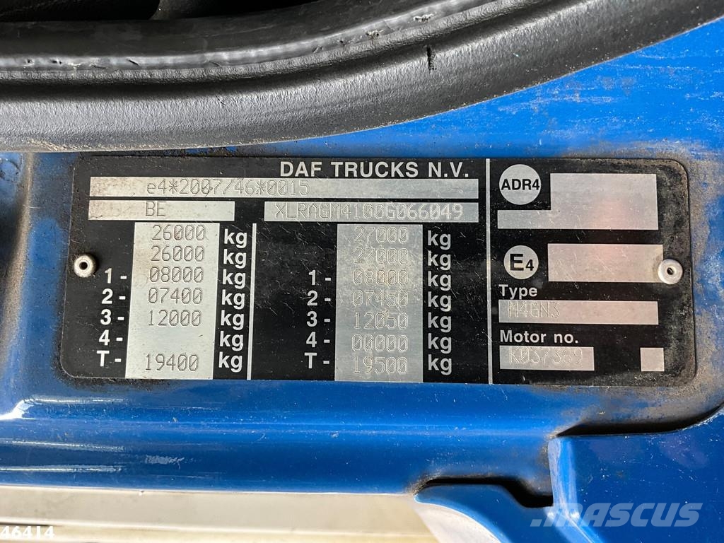 DAF FAG CF 290 Euro 6 VDK 22m³ Camiones de basura