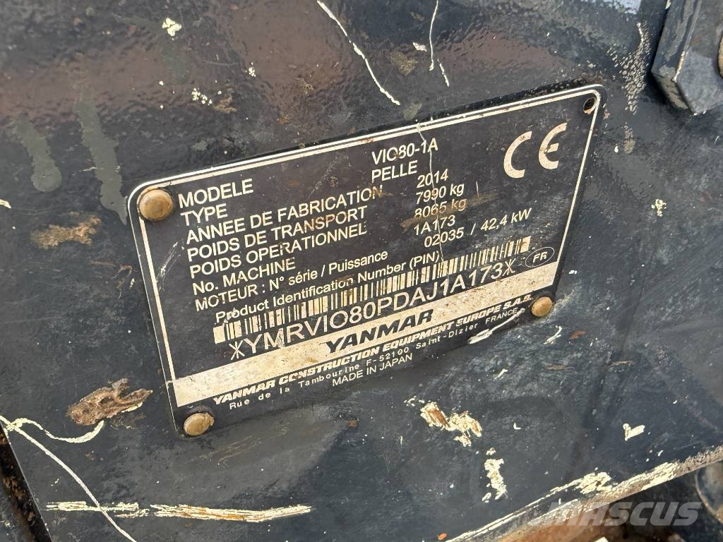 Yanmar Vio 80-1A Малые экскаваторы 7т-12т